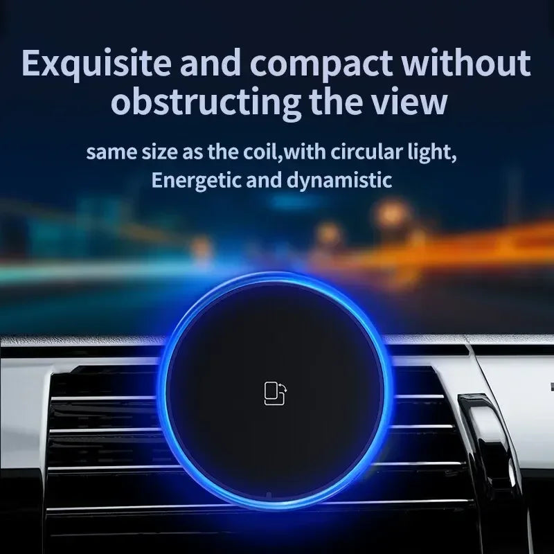 Magnetic Wireless Car Charger – 15W Fast Charging Phone Mount