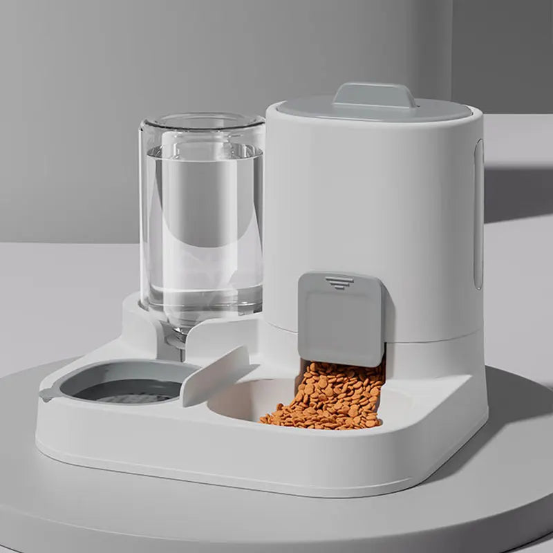 2-in-1 Automatic Cat Feeder & Water Dispenser – Large Capacity, No-Spill System